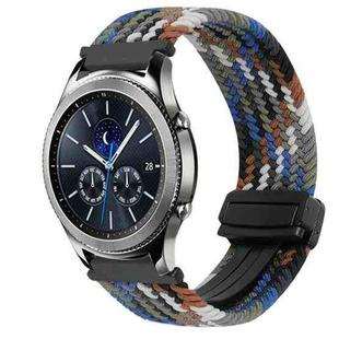 For Samsung Galaxy Gear S3 Classic 22mm Magnetic Buckle Braided Watch Band(Denim Colorful)