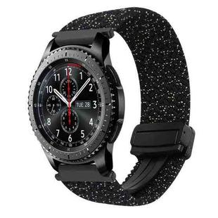 For Samsung Galaxy Gear S3 Frontier 22mm Magnetic Buckle Braided Watch Band(Stars Black)