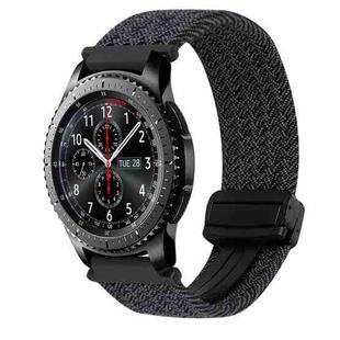 For Samsung Galaxy Gear S3 Frontier 22mm Magnetic Buckle Braided Watch Band(Black)