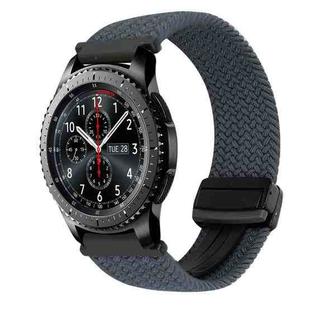 For Samsung Galaxy Gear S3 Frontier 22mm Magnetic Buckle Braided Watch Band(Space Gray)