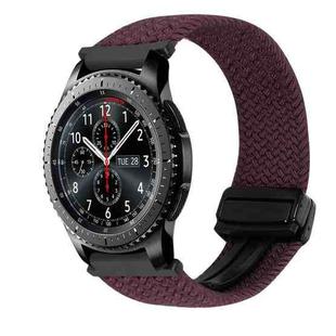 For Samsung Galaxy Gear S3 Frontier 22mm Magnetic Buckle Braided Watch Band(Drop Cherry)