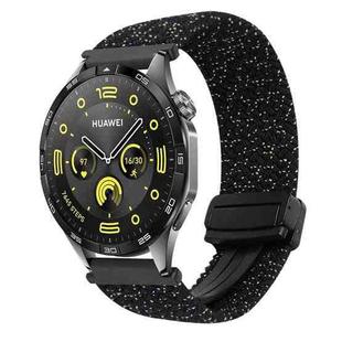 For Huawei Watch GT4 46mm 22mm Magnetic Buckle Braided Watch Band(Stars Black)