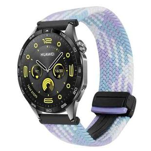 For Huawei Watch GT4 46mm 22mm Magnetic Buckle Braided Watch Band(Violet)