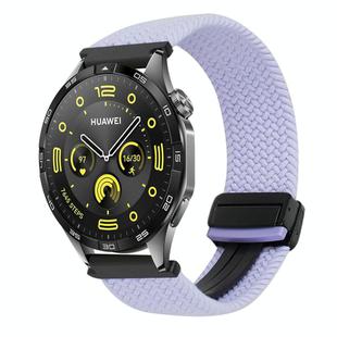 For Huawei Watch GT4 46mm 22mm Magnetic Buckle Braided Watch Band(Purple)