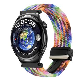 For Huawei Watch 4 22mm Magnetic Buckle Braided Watch Band(Colorful)