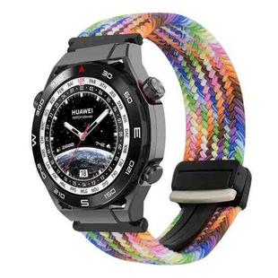 For Huawei Watch Ultimate 22mm Magnetic Buckle Braided Watch Band(Colorful)