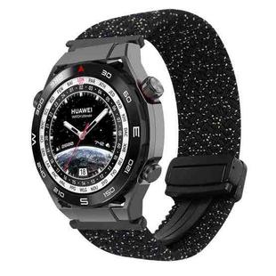For Huawei Watch Ultimate 22mm Magnetic Buckle Braided Watch Band(Stars Black)