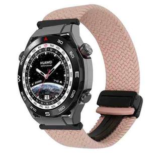 For Huawei Watch Ultimate 22mm Magnetic Buckle Braided Watch Band(Starlight Pink)