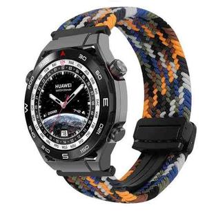 For Huawei Watch Ultimate 22mm Magnetic Buckle Braided Watch Band(Camouflage Color)