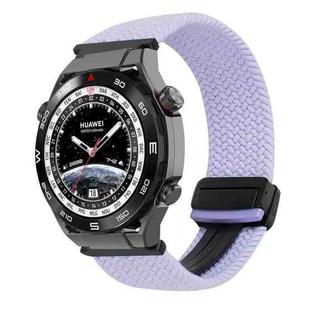 For Huawei Watch Ultimate 22mm Magnetic Buckle Braided Watch Band(Purple)