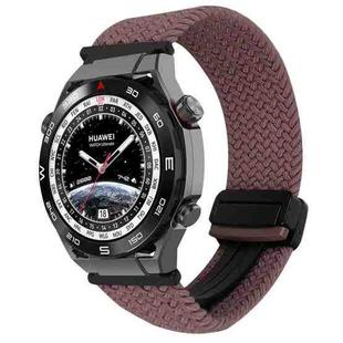 For Huawei Watch Ultimate 22mm Magnetic Buckle Braided Watch Band(Smoky Purple)