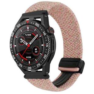 For Huawei Watch GT3 SE 22mm Magnetic Buckle Braided Watch Band(Pink)