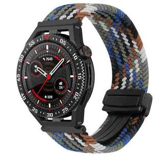 For Huawei Watch GT3 SE 22mm Magnetic Buckle Braided Watch Band(Denim Colorful)