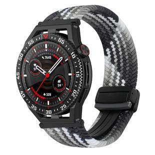 For Huawei Watch GT3 SE 22mm Magnetic Buckle Braided Watch Band(Z Dark Chocolate)