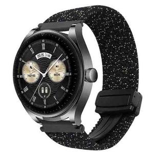 For Huawei Watch Buds 22mm Magnetic Buckle Braided Watch Band(Stars Black)