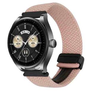 For Huawei Watch Buds 22mm Magnetic Buckle Braided Watch Band(Starlight Pink)