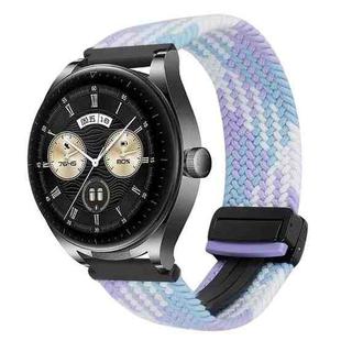 For Huawei Watch Buds 22mm Magnetic Buckle Braided Watch Band(Violet)