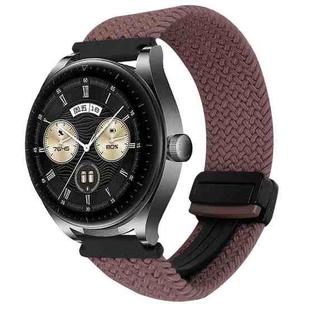 For Huawei Watch Buds 22mm Magnetic Buckle Braided Watch Band(Smoky Purple)