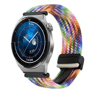 For Huawei Watch GT3 Pro 46mm 22mm Magnetic Buckle Braided Watch Band(Colorful)