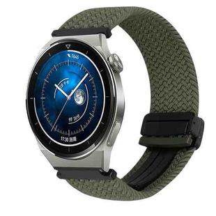 For Huawei Watch GT3 Pro 46mm 22mm Magnetic Buckle Braided Watch Band(Metallic Gray)