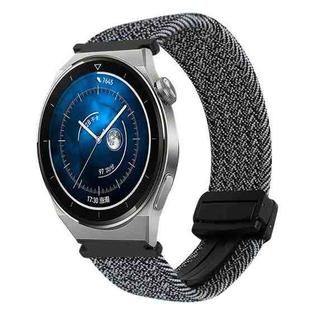 For Huawei Watch GT3 Pro 46mm 22mm Magnetic Buckle Braided Watch Band(Graphite Black)