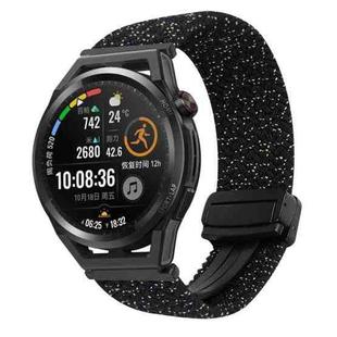 For Huawei Watch GT Runner 22mm Magnetic Buckle Braided Watch Band(Stars Black)