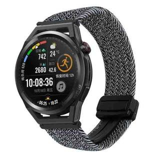 For Huawei Watch GT Runner 22mm Magnetic Buckle Braided Watch Band(Metallic Gray)