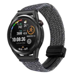 For Huawei Watch GT Runner 22mm Magnetic Buckle Braided Watch Band(Graphite Black)