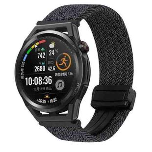 For Huawei Watch GT Runner 22mm Magnetic Buckle Braided Watch Band(Black)