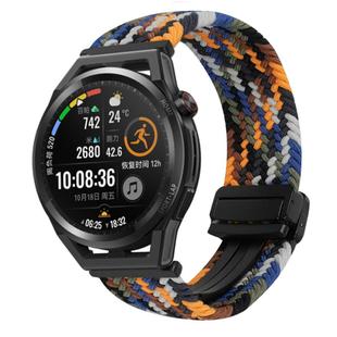For Huawei Watch GT Runner 22mm Magnetic Buckle Braided Watch Band(Camouflage Color)