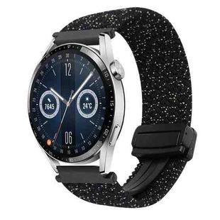 For Huawei Watch GT3 46mm 22mm Magnetic Buckle Braided Watch Band(Stars Black)