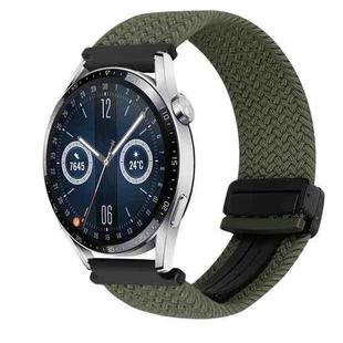 For Huawei Watch GT3 46mm 22mm Magnetic Buckle Braided Watch Band(Metallic Gray)