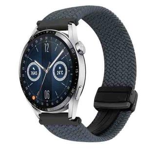 For Huawei Watch GT3 46mm 22mm Magnetic Buckle Braided Watch Band(Space Gray)