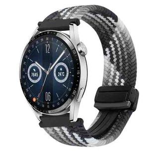 For Huawei Watch GT3 46mm 22mm Magnetic Buckle Braided Watch Band(Z Dark Chocolate)