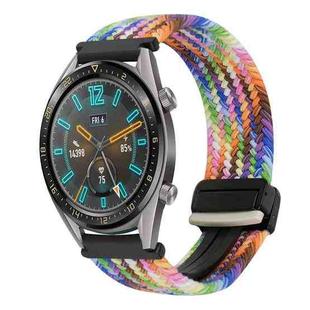 For Huawei Watch GT 22mm Magnetic Buckle Braided Watch Band(Colorful)