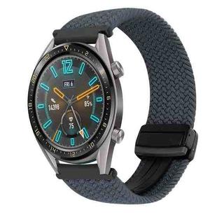 For Huawei Watch GT 22mm Magnetic Buckle Braided Watch Band(Space Gray)