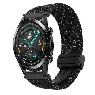 For Huawei Watch GT2 46mm 22mm Magnetic Buckle Braided Watch Band(Stars Black)