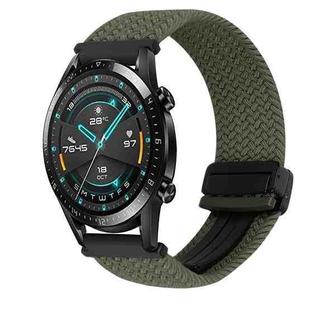 For Huawei Watch GT2 46mm 22mm Magnetic Buckle Braided Watch Band(Metallic Gray)