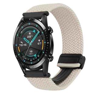 For Huawei Watch GT2 46mm 22mm Magnetic Buckle Braided Watch Band(Starlight Black)