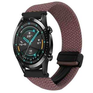 For Huawei Watch GT2 46mm 22mm Magnetic Buckle Braided Watch Band(Smoky Purple)