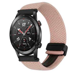 For Honor Watch GS 3i 22mm Magnetic Buckle Braided Watch Band(Starlight Pink)