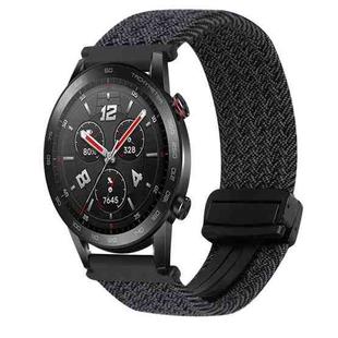 For Honor Watch GS 3i 22mm Magnetic Buckle Braided Watch Band(Black)