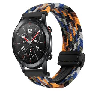 For Honor Watch GS 3i 22mm Magnetic Buckle Braided Watch Band(Camouflage Colorful)