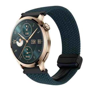 For Honor Watch 4 Pro 22mm Magnetic Buckle Braided Watch Band(Forest Green)