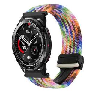 For Honor Watch GS Pro 22mm Magnetic Buckle Braided Watch Band(Colorful)