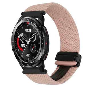 For Honor Watch GS Pro 22mm Magnetic Buckle Braided Watch Band(Starlight Pink)