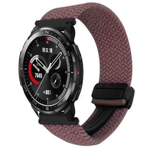 For Honor Watch GS Pro 22mm Magnetic Buckle Braided Watch Band(Smoky Purple)
