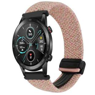 For Honor Magic Watch 22mm Magnetic Buckle Braided Watch Band(Pink)