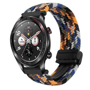 For Honor Watch Dream 22mm Magnetic Buckle Braided Watch Band(Camouflage Colorful)