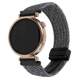 For Amazfit  Watch Bip 5 22mm Magnetic Buckle Braided Watch Band(Metallic Gray)